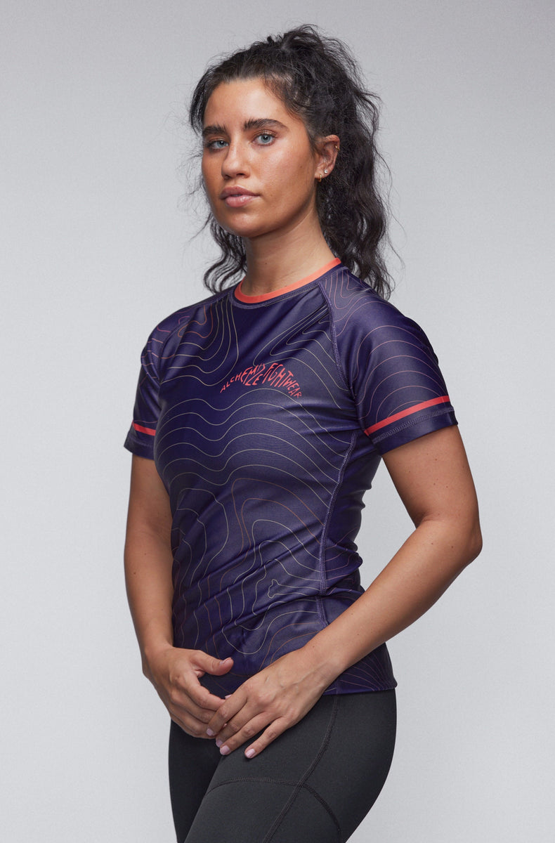 Women's Short Sleeve Rash Guard BJJ Grappling Alchemize Fightwear