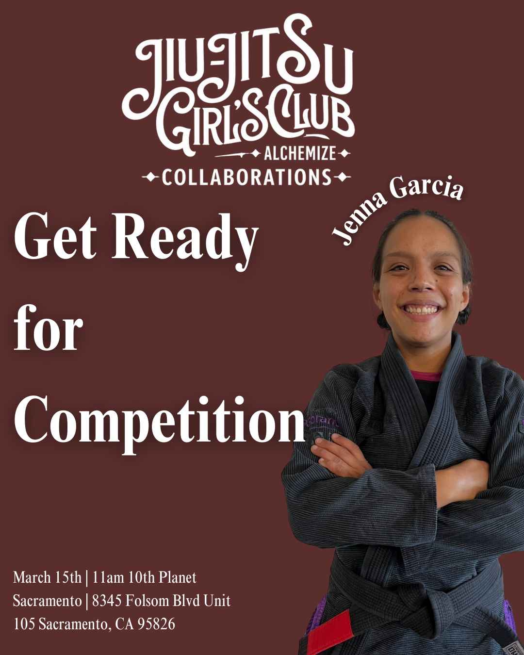 Jenna in her black Gi