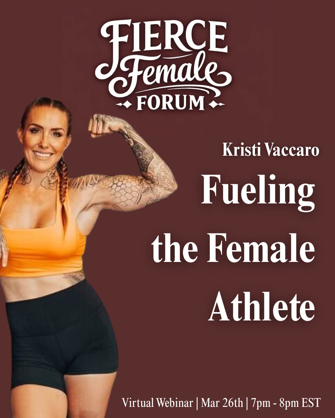 Kristi Vaccaro on Fueling the Female Athlete | March 26th from 7pm - 8pm EST