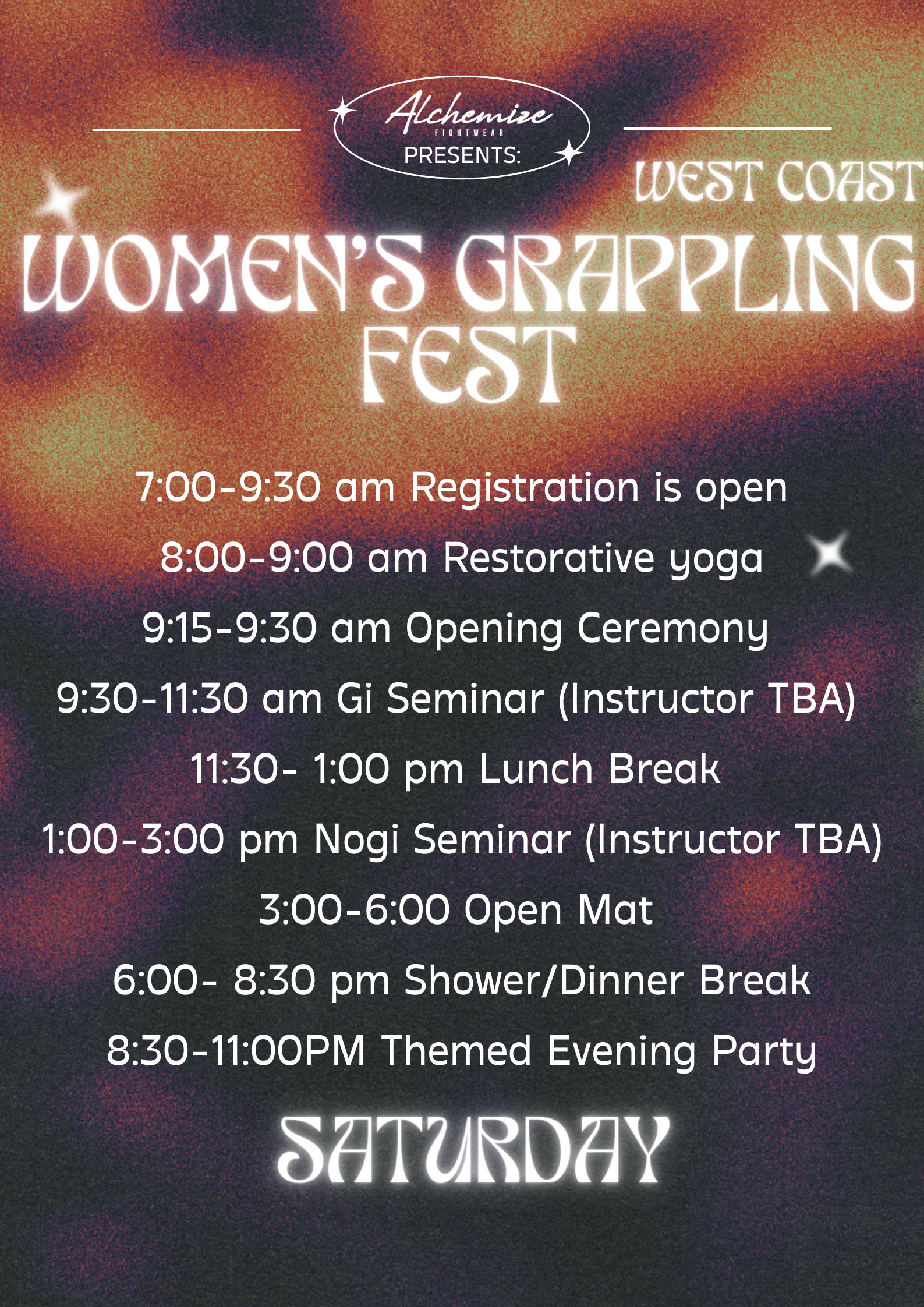 Alchemize West Coast Women's Grappling Fest - Jan 18th & 19th, 2025