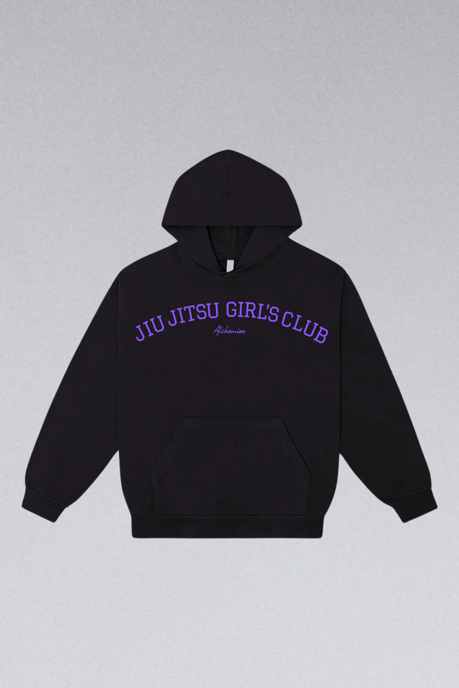 LIMITED EDITION: Jiu Jitsu Girls Club Fleece Hoodie - Purple Lettering