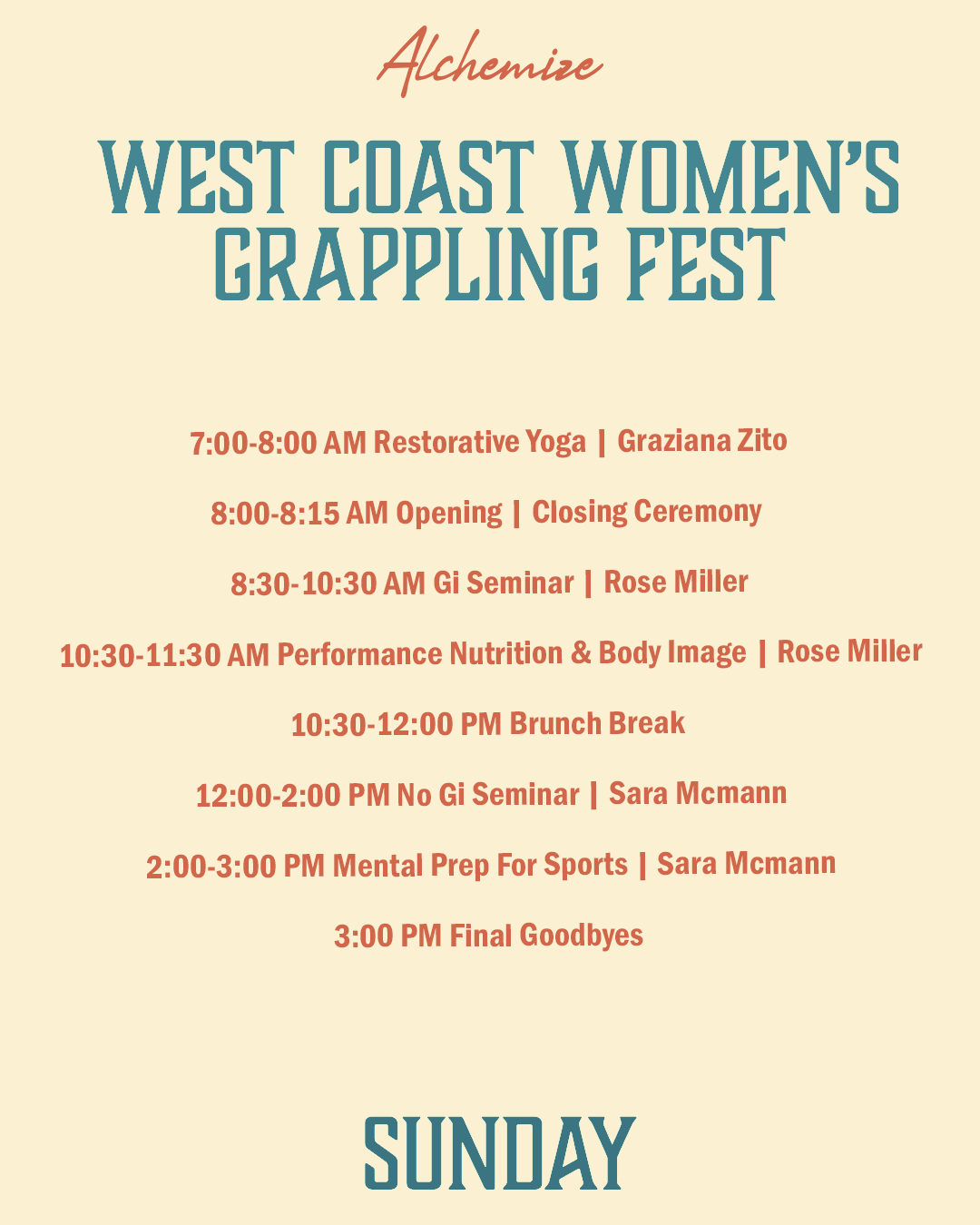 Alchemize West Coast Women's Grappling Fest - Jan 18th & 19th, 2025