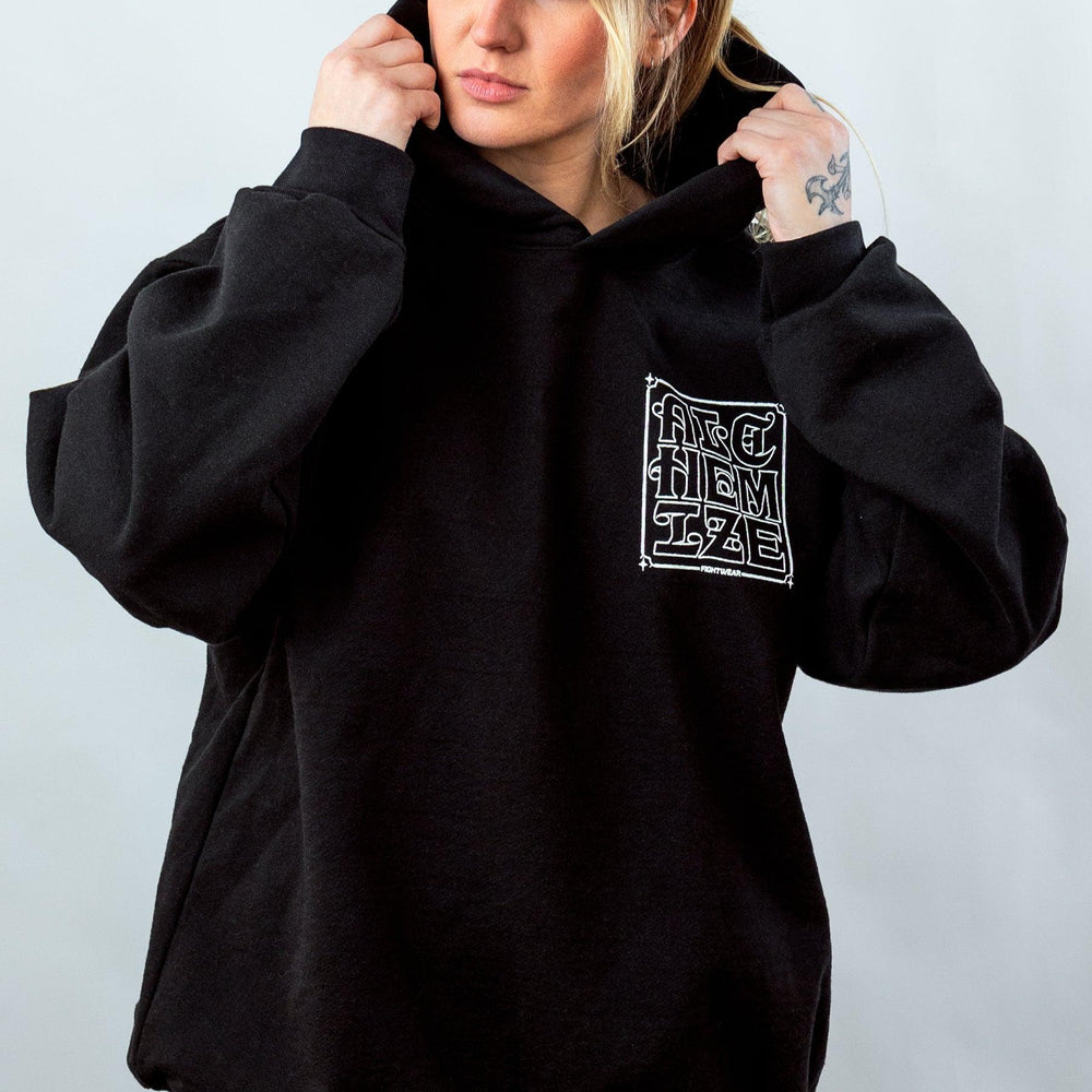 
                  
                    She Rises Signature Cotton Heavy Weight Hoodie - Black - Alchemize Fightwear
                  
                