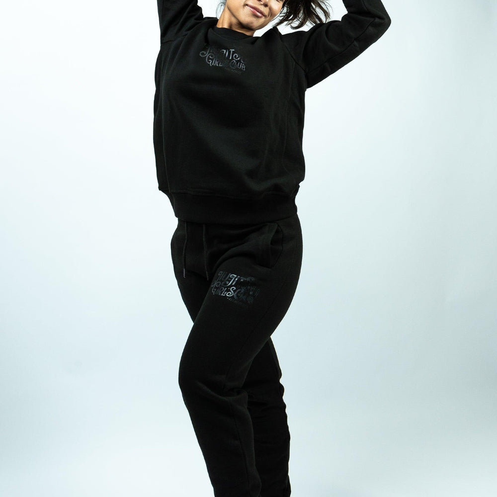 Jiu Jitsu Girls Club Wave Sweatpants- Black - Alchemize Fightwear