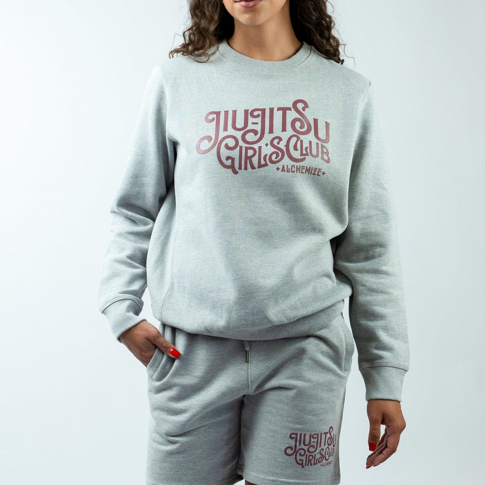 Jiu Jitsu Girls Club Wave Crew Neck - Gray - Alchemize Fightwear
