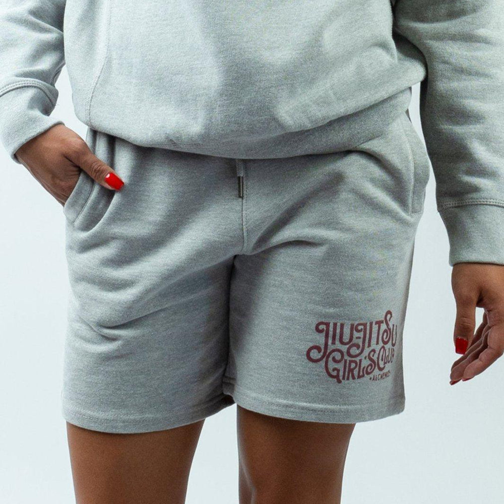 Jiu Jitsu Girls Club Wave Sweatshorts -Gray - Alchemize Fightwear