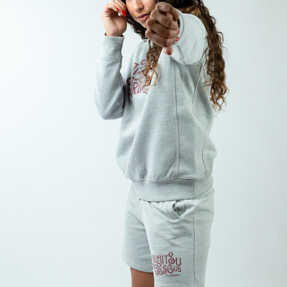 Jiu Jitsu Girls Club Wave Crew Neck - Gray - Alchemize Fightwear