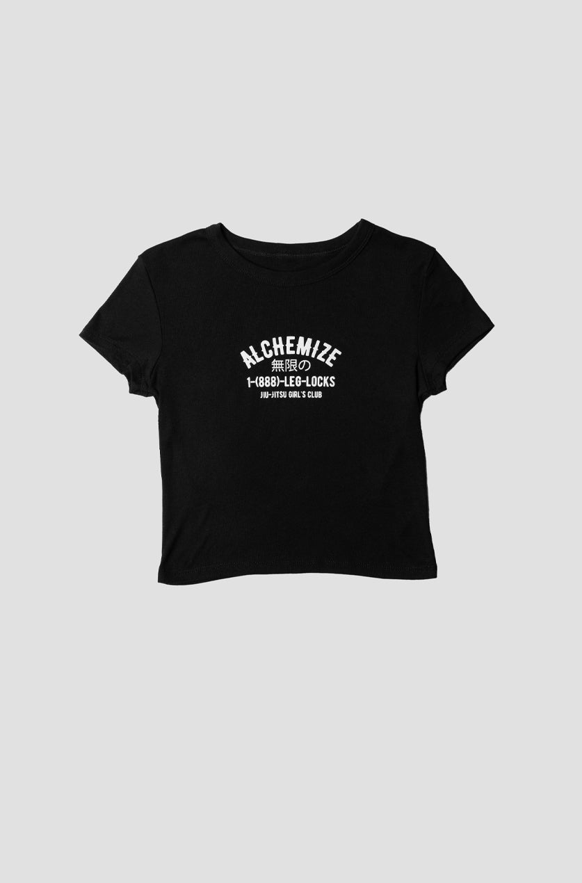 Alchemize 1888leglocks baby tee front